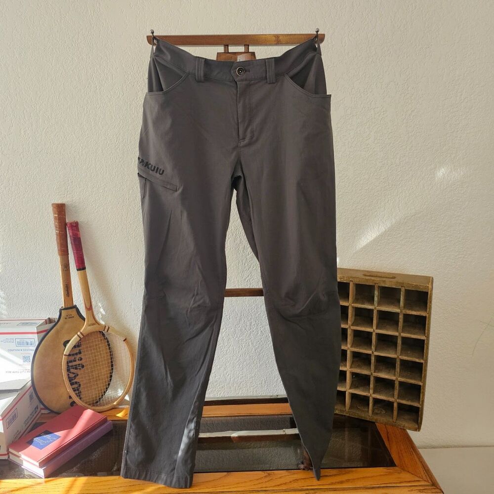 KUIU Switchback Tech Trail Pants Asphalt Gray Stretch Nylon Gorpcore 36